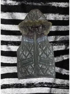 €*.様 archive y2k fur down vest jacket