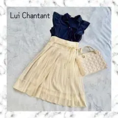 【Lui Chantant】ドットチュールプリーツスカート M リボン 日本製のサムネイル