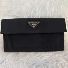 Vintage PRADA プラダ 三角プレート スリム 長財布 ブラック - メルカリ