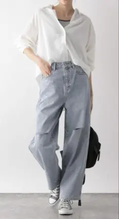 新品未使用☆グローバルワーク☆GOODデニムバギーパンツ