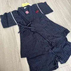 もう値下げしませんネイビー ストライプ 甚平 ~95cm