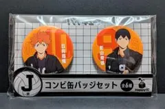 ハイキュー !! Happyくじ 缶バッジ 日向翔陽 影山飛雄 烏野高校