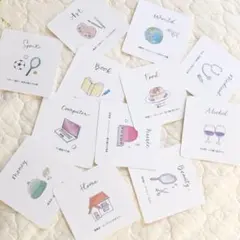 選び取りカード 水彩イラスト 1才誕生日