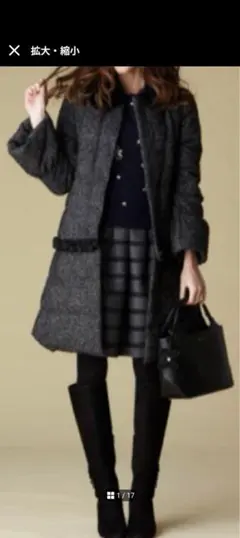 【美品】TOCCA トッカ　Wジップ　ドレスダウンコート　ブラック　0サイズ 美品】TOCCA トッカ Wジップ ドレスダウンコート ブラック 0