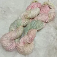 手染めコットンヤーン◆桜餅◆40gミニかせ×2