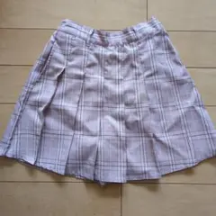 ゆ*か様 ピンク系チェック柄プリーツスカート