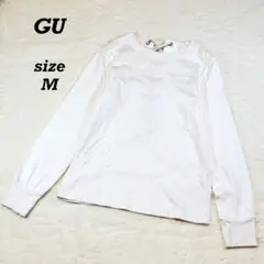 GU ジーユー 長袖 カットソー レースアップ イガリシノブ 個性的 シンプル
