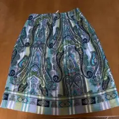 SCAPA ペイズリー柄 ひざ丈スカート 36のサムネイル