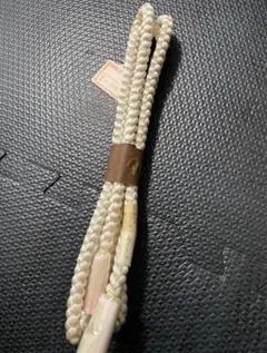 『新品未使用』　絹100% ホワイト 帯締め 定価6,300円