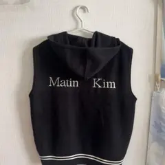 Matin Kim フード付き　ニットベスト