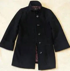 【美品】INED イネド アンゴラ混コート アウター ロングコート　ブラック