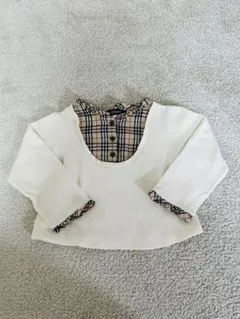 BURBERRY ホワイト チェック柄 カットソー