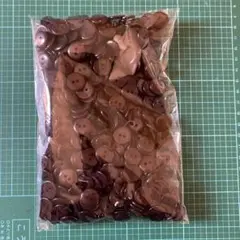2つ穴 樹脂ボタン ブラウン 大量セット
