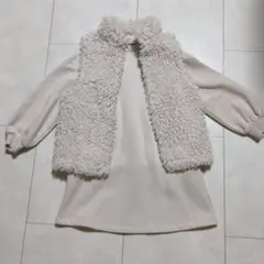 ファー付きベストとワンピース 120サイズ