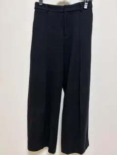 UNIQLO ブラッシュドジャージワイドパンツ 丈長　ネイビー　Mサイズ