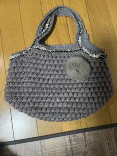 グレー　ハンドバック