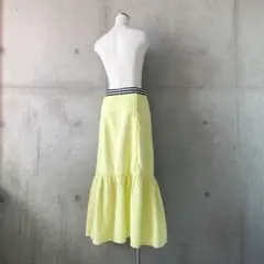 美品ボーダーズBORDERS at BALCONYリゾートフリンジスカート36のサムネイル