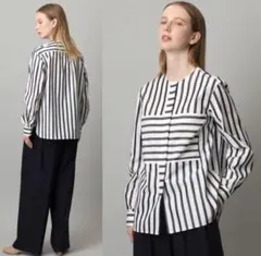 CYCLAS シクラス♡定番ストライプシャツ コットンシルク 滝沢眞規子　完売 CYCLAS シクラス♡定番ストライプシャツ コットンシルク 滝沢