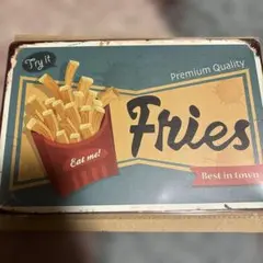 ブリキ看板　フライドポテト インテリア看板