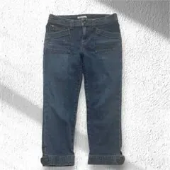 23区DENIM★パッチポケット・カプリ丈ストレートレディースジーンズのサムネイル