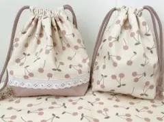 【16】お弁当袋セット　コップ袋　ランチョンマット　25×35