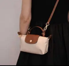 ロンシャン トートバッグ ショルダーバッグ プリアージュ XS白