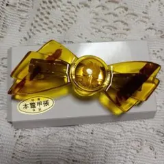 本鼈甲張　リボン型 バレッタ