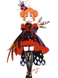 アイプリバース　ダークカルテットスターバズリウムオレンジ　フルコーデ