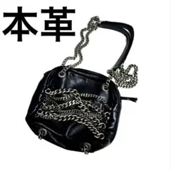 ZARA women ザラ ショルダーバッグ y2k レザー チェーン 本革のサムネイル