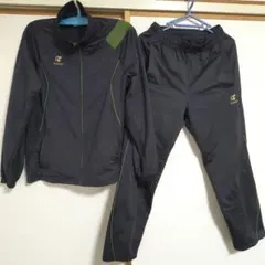 KANKO ジャージ上下セット ブラック/グリーン　S