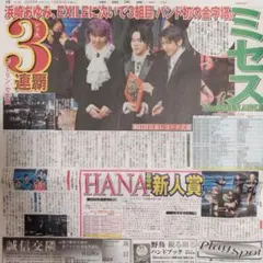 Mrs.GREEN APPLE HeySay！JUMP 12/31中日スポーツ③