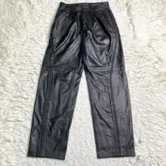 良品✨Ficce フィッチェ パンツ レザー 牛革 ドン小西 S 黒 メンズ