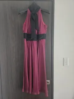 ワインレッド ハイネックドレス 9AR