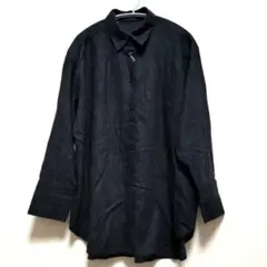 新品タグ付き　HEART MARKET　リネンレーヨンシャツ　長袖ブラックのサムネイル