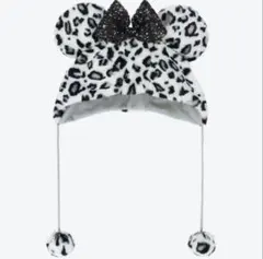 ヒョウ柄 ミッキー耳帽子