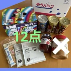 くじ付！ 大相撲ボス缶コーヒー・ドリップコーヒー・イチゴジャム　食品12点セットのサムネイル