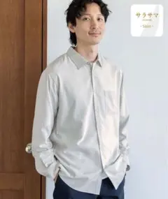 グローバルワーク サラサマレギュラーカラーシャツ