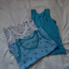 ペンギン柄 メッシュアンダーシャツ 4枚セット 130cm