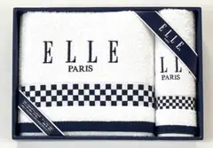ELLE チェック柄のタオルセット　バスタオルとハンドタオル　【新品】