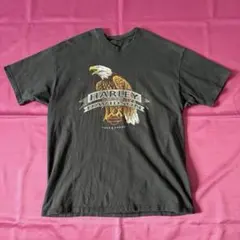 90s ハーレーダビッドソン イーグル MONTANA 両面 Tシャツ 黒 XL