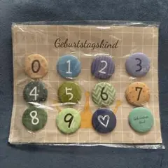 月齢フォト★数字缶バッジセット