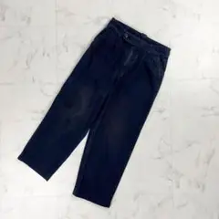 MHL コットンリネンクロップドセミワイドパンツ 炭黒 2*BD264