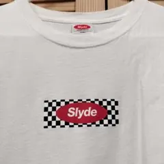 Slyde チェッカーフラッグ ロゴ Tシャツ ホワイト