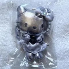 【新品】ハローキティ ブラックエンジェル 合皮マスコットチャーム シルバー