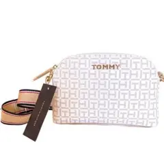 新品未使用　トミーヒルフィガー ショルダーバッグ タグ付 ホワイト ロゴ