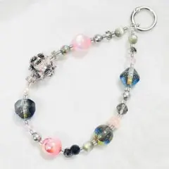 ビーズストラップ/キーホルダー　バッグチャーム ハンドメイドNO.533