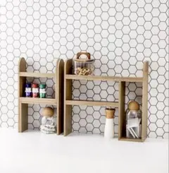 【新品未使用】KITINTO Wood grain kitchen rack S