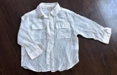 透け感シャツ　ベージュ　petit main Lサイズ