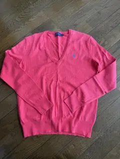 Polo Ralph Lauren ピンク Vネック ニット S