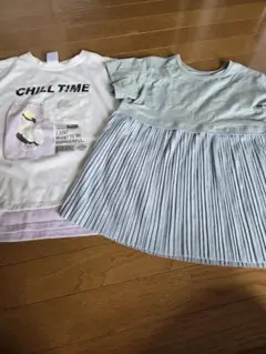 イラスト付きTシャツセット（ホワイト、ミント）